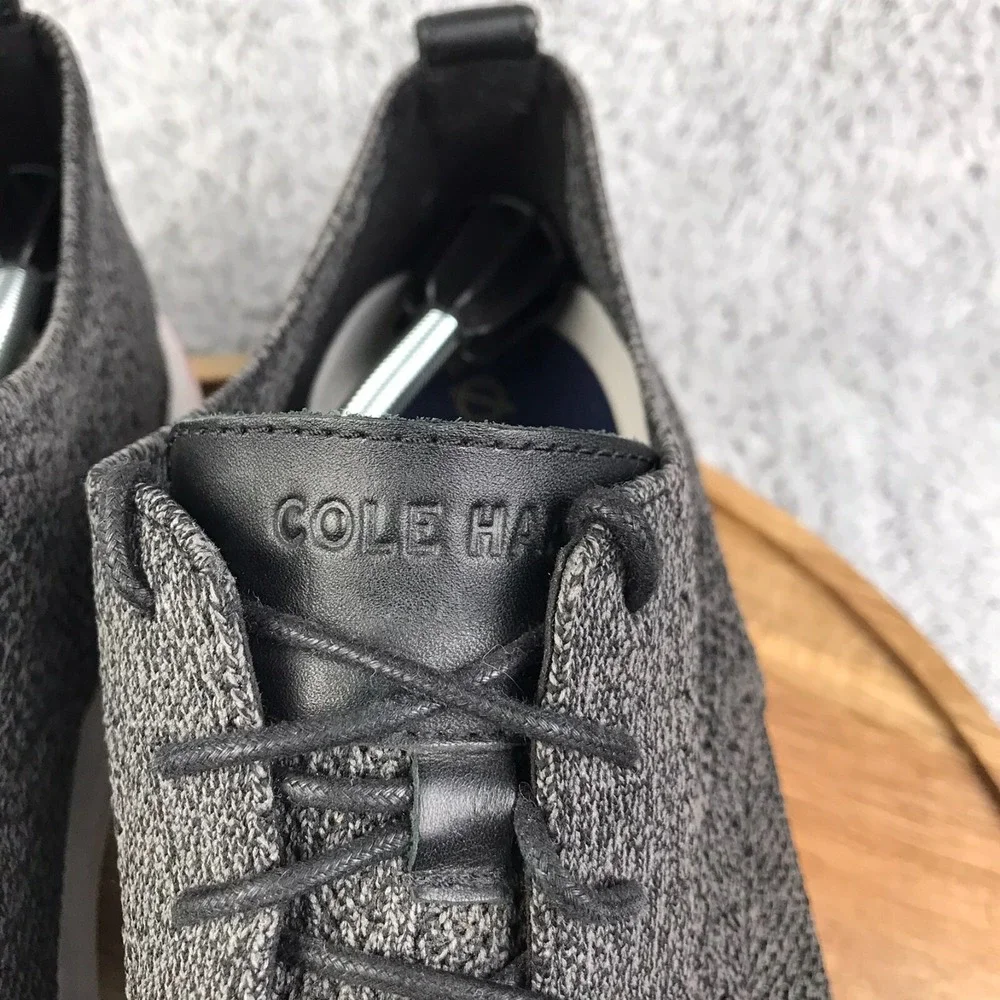 Cole Haan Original Grand Stitchlite Oxford Mens 13M Gray Knit Derby Dress Shoes